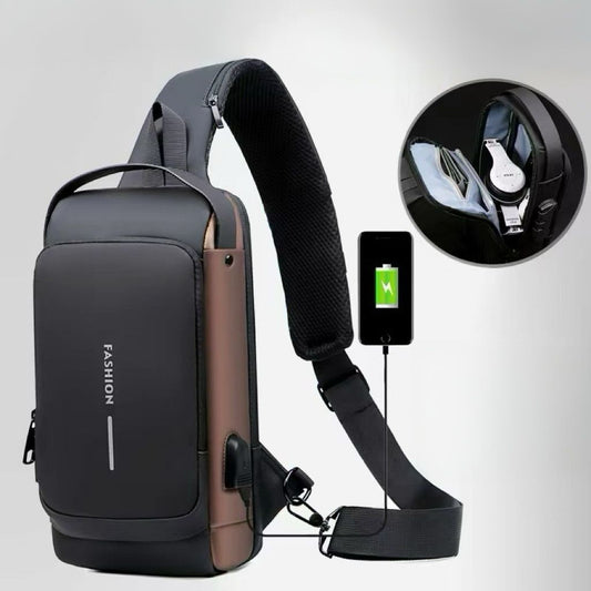 Bolso Mochila Antirrobo + Carga USB Integrada