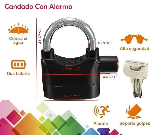 Candado Anti Robo con Alarma